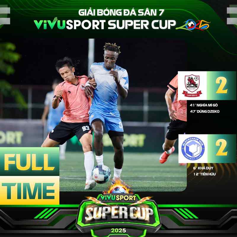 🟢 FULL TIME | THANH BÌNH FC 2-2 BLOCKCHAIN HUB FC | BẢNG C GIẢI BÓNG ĐÁ SÂN 7 VIVU SUPER CUP 2025