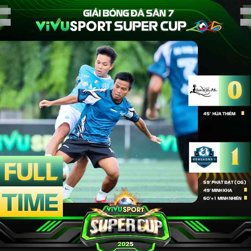 FULL TIME | ÁO CƯỚI THUỶ MỘC FC 0-1 HONG KONG I FC | BẢNG A GIẢI BÓNG ĐÁ SÂN 7 VIVU SUPPER CUP 2025