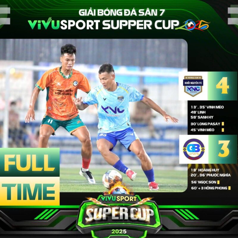 FULL TIME | KHỞI NGUYÊN FC 4-3 CHỐNG THẤM GIA BẢO | GIẢI BÓNG ĐÁ SÂN 7 VIVU SUPPER CUP 2025