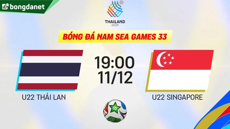 Nhận định trận đấu Thailand U22 vs Singapore U22